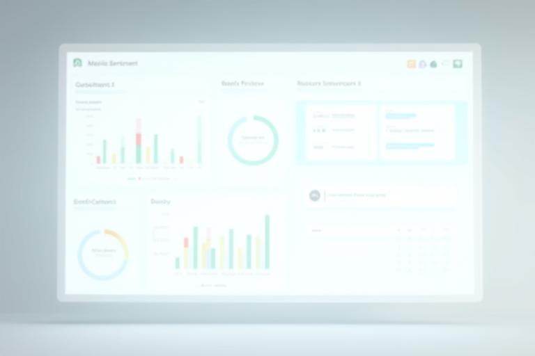 Example dashboard showing customer sentiment analysis results